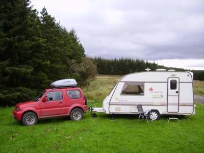 With a roofbox